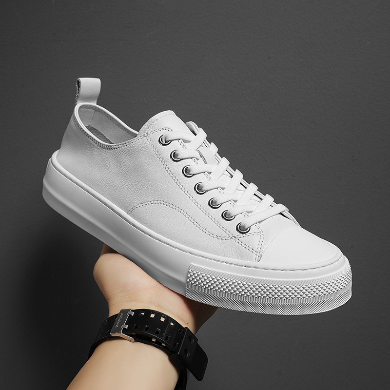 Men's Casual Fashionable Soft-Sole Leather Sneakers